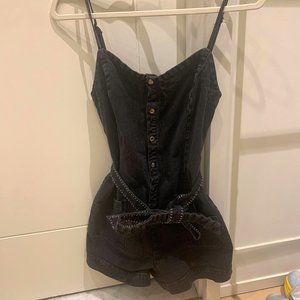 Splendid Denim Romper Black with belt